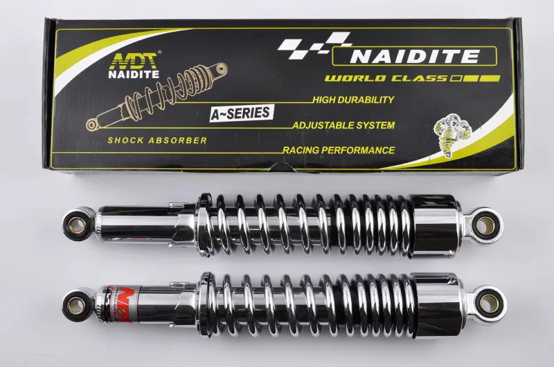 Задні амортизатори NDT для Delta 340 мм, регульовані, хром, пара