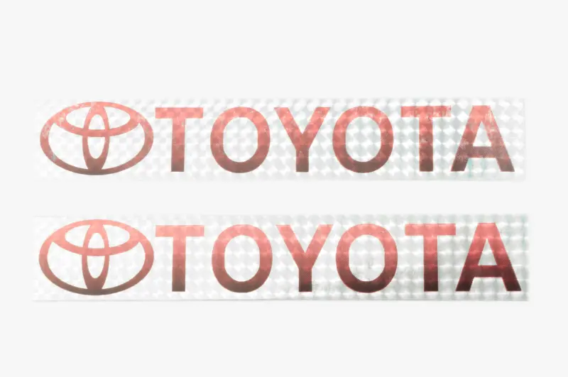Наліпка з логотипом TOYOTA 23×4 см (#7035)