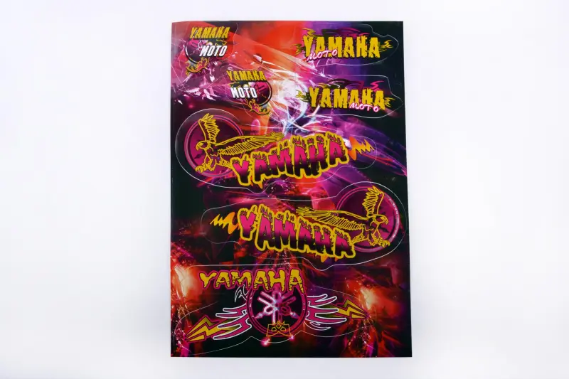 Комплект різнокольорових наліпок Yamaha, 33×22 см
