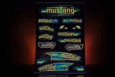 Комплект наліпок Mustang EVO-2, 33×22 см, чорний