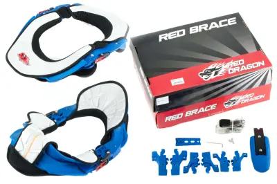 Мотозащита шеи Red Dragon Red Brace, синяя