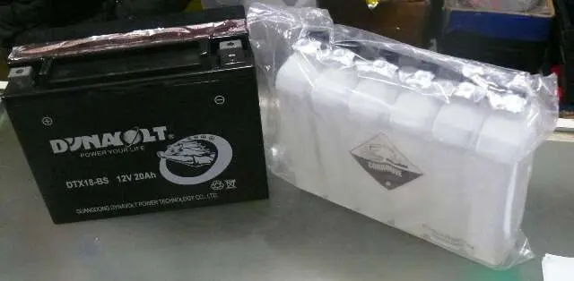 Мотоаккумулятор Dynavolt DTX18-BS 12V 20 А·ч с электролитом