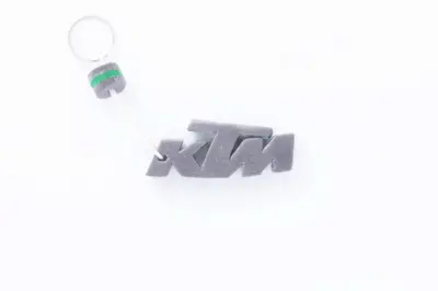 Каучуковый брелок KTM AS серо-зеленый