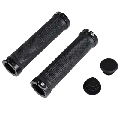 Грипсы TUOTO BT-009, 130 мм, черные, с алюминиевыми локами