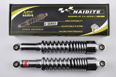 Задні амортизатори NDT для Delta 340 мм, регульовані, хром, пара