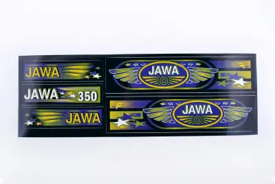 Комплект чорних наліпок JAWA 48 × 16 см