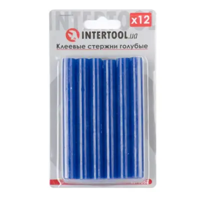 Клеевые стержни INTERTOOL RT-1052 голубые 11,2×100 мм, 12 шт.