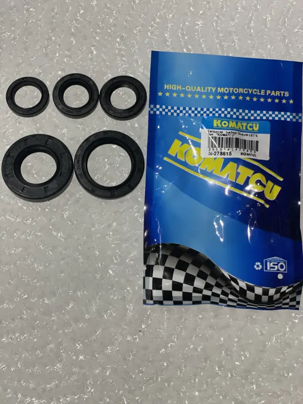 Комплект сальників KOMATCU для Suzuki Lets, 5 шт. (17×25×4–27×40×6)
