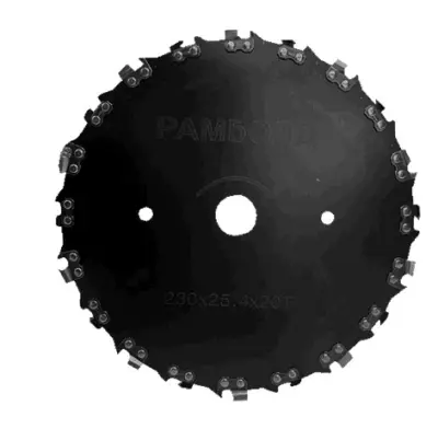Ланцюговий ніж-диск для мотокоси 20T, 230×25,4 мм