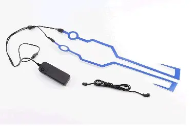 Синяя LED-подсветка для мотошлема, 3 режима, без батареек