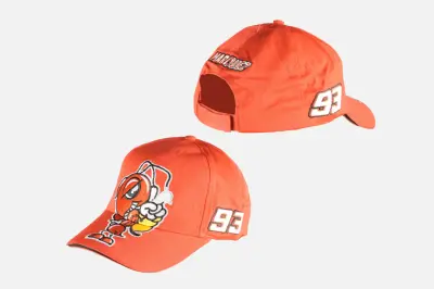 Бейсболка Marc Marquez 93, красная, 100% хлопок