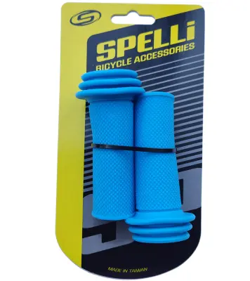 Детские велосипедные грипсы Spelli SBG-688, 90 мм, синие
