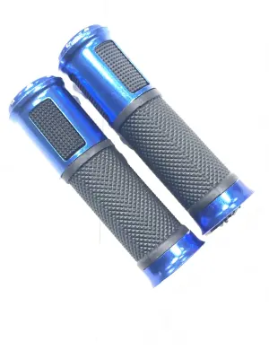 Ручки руля GJCT с алюминиевыми отбойниками, синие