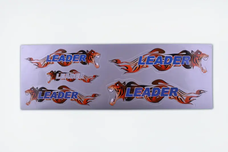 Комплект наліпок LEADER 48×16 см, сірий