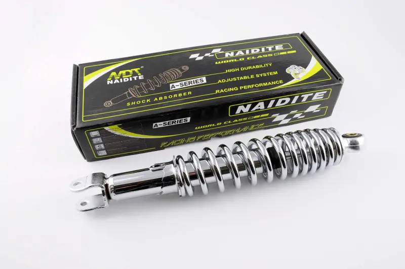 Амортизатор NDT для GY6, Honda Dio ZX и Lead, 320 мм, регулируемый, хром