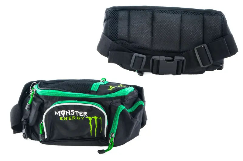 Поясная сумка Monster Energy, черно-зеленая