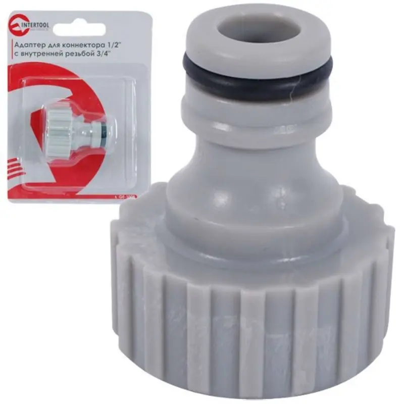 Адаптер INTERTOOL GE-1008 для коннектора 1/2″, внутренняя резьба 3/4″