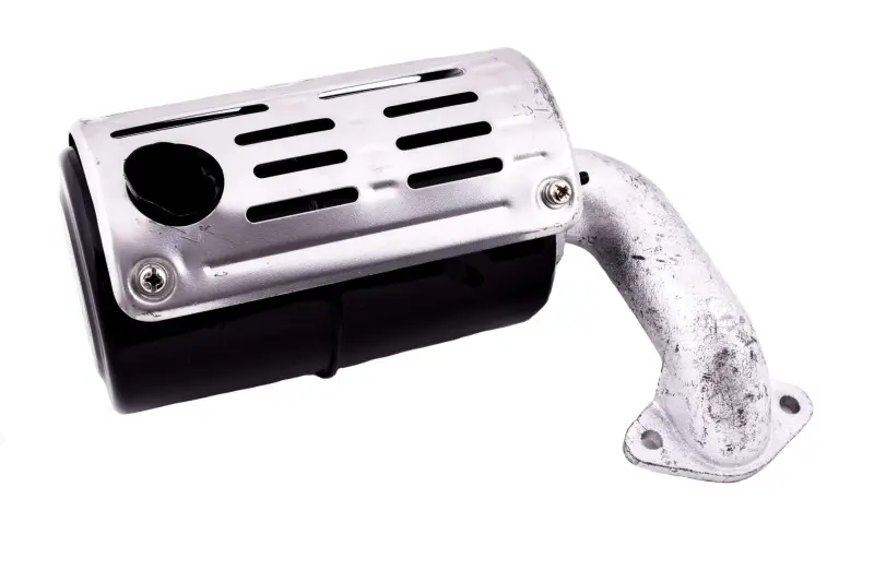 Глушитель мотоблока 190N (12 Hp), круглый, на 2 болта, без колена