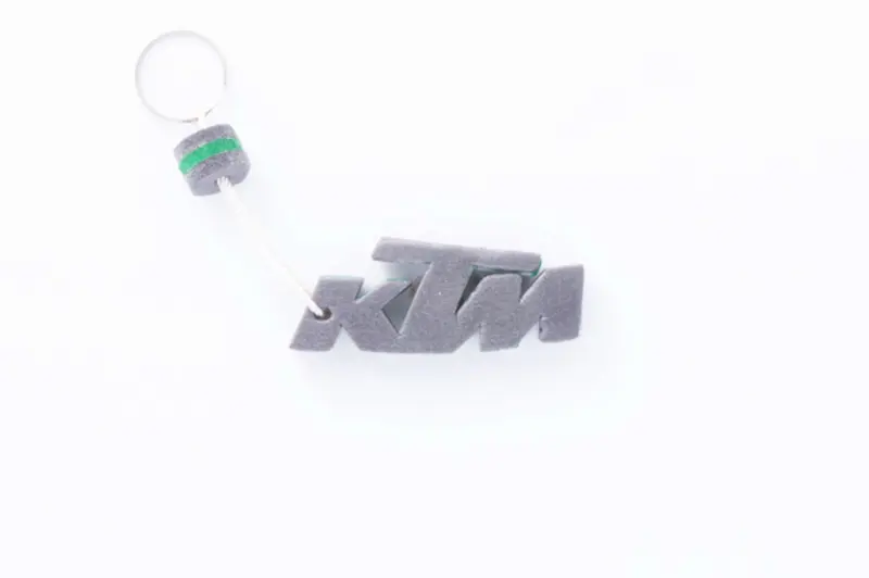 Каучуковый брелок KTM AS серо-зеленый