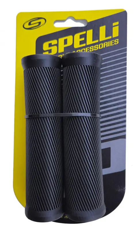 Велосипедные грипсы Spelli SBG-6703 черные, 125 мм