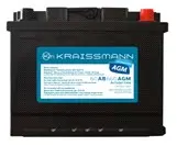 Автомобільний акумулятор KRAISSMANN 60 А·год 660 А AGM, 242×175×190 мм, правий плюс