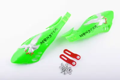 Захист рук на кермо XJB mod.3 Monster Energy, зелений