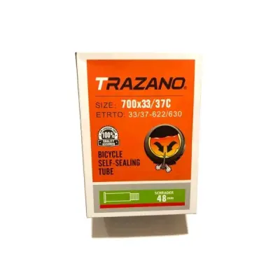 Велокамера Trazano 700×33/37C Schrader 48 мм с герметиком