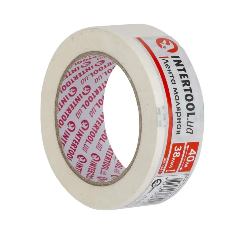 Лента малярная INTERTOOL DM-3841, 38 мм × 40 м, белая