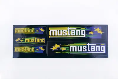 Комплект наліпок MUSTANG EVO, 48×16 см, чорний