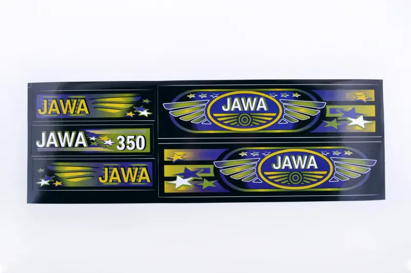 Комплект чорних наліпок JAWA 48 × 16 см