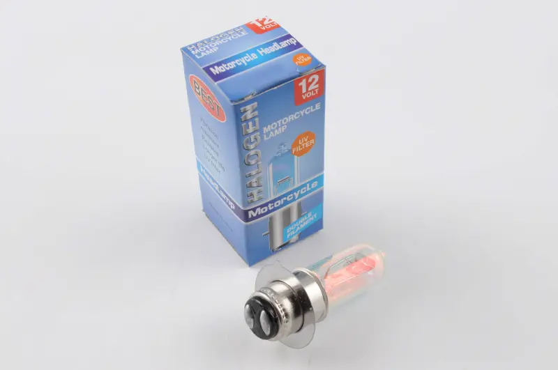 Галогенна мотолампа BEST P15D-25-1 12V 35/35W, рожевий хамелеон