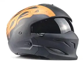 Мотошолом-трансформер FGN XZ-1 XL, чорний