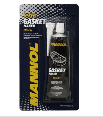 Чорний силіконовий герметик MANNOL Gasket Maker Black 9912, 85 г