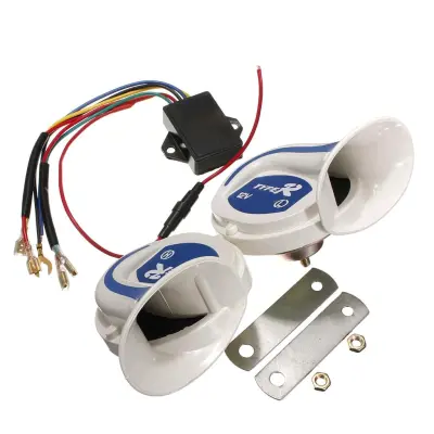 Сигналы «улитка» 12V, пара, бело-синие