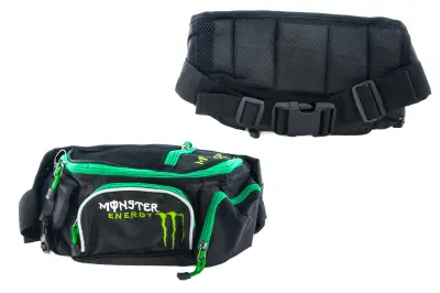 Поясна сумка Monster Energy, чорно-зелена
