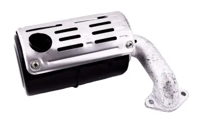 Глушник мотоблока 190N (12 Hp), круглий, на 2 болти, без коліна