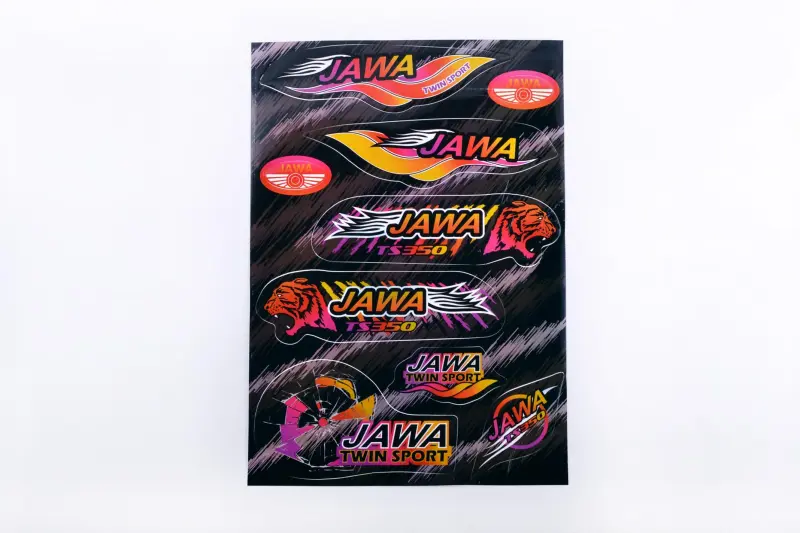 Набор наклеек JAWA 33×22 см, черно-серый