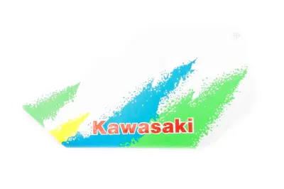 Наклейка с логотипом Kawasaki 28×15 см, #2322
