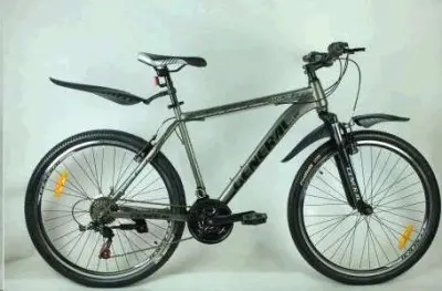 Велосипед GENERAL 26 5.0 Steel, 21 швидкість, рама 19″, сіро-чорний