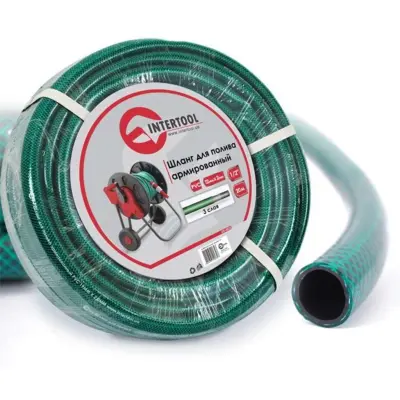 Садовий шланг INTERTOOL GE-4023, 1/2″, 20 м, тришаровий, армований ПВХ