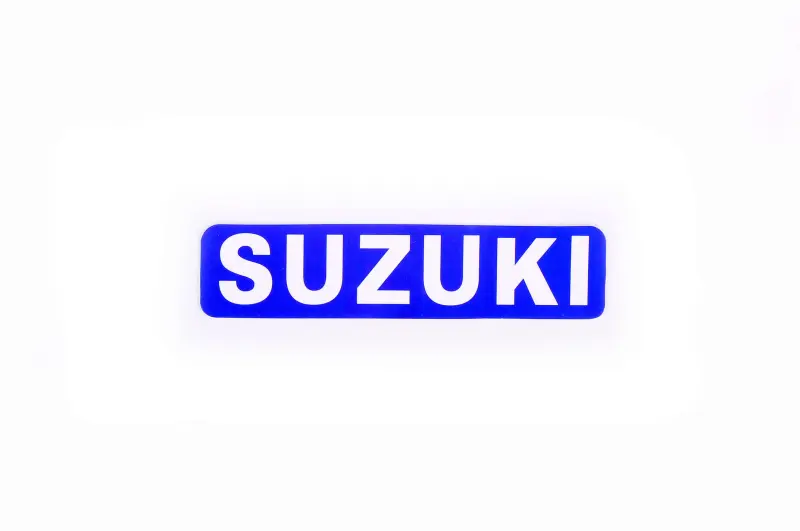 Наліпки з логотипом SUZUKI 7×1 см, сині, 20 шт. (1862)