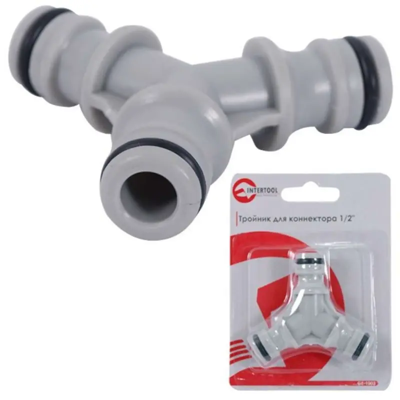 Y-образный тройник для коннекторов 1/2″ INTERTOOL GE-1003