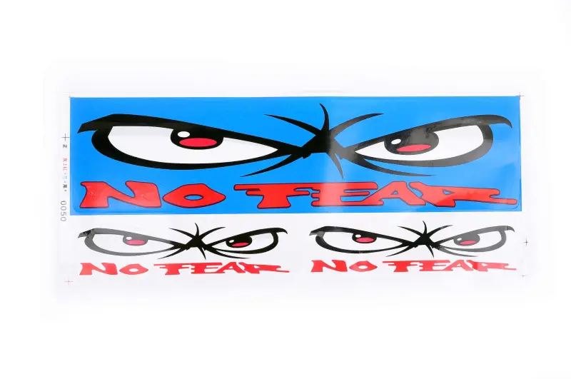 Набор наклеек NO FEAR 34×14 см, синий, №0050
