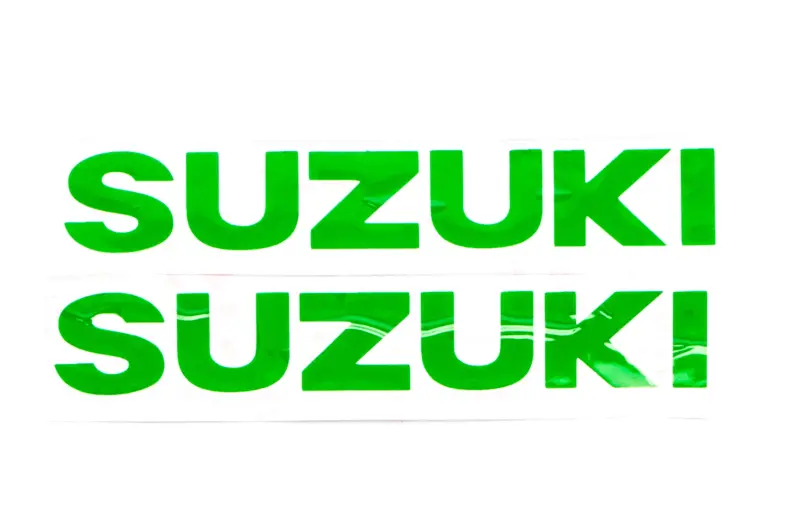 Комплект зелених наліпок SUZUKI 19×5 см, 2 шт. (#HCT10001)