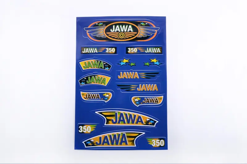 Комплект наліпок JAWA 350, 33×22 см, синій