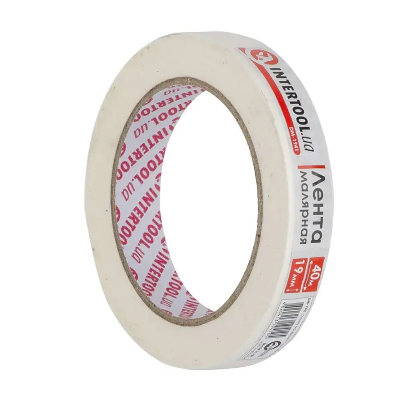 Малярная лента INTERTOOL DM-1941, 19 мм × 40 м, белая