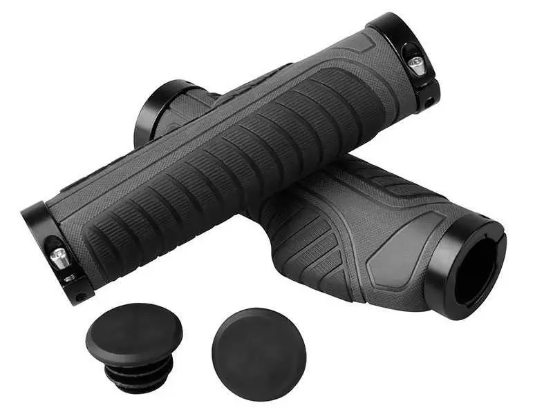 Грипсы велосипедные TUOTO BT-015 анатомические, 130 мм, 2 Lock, черно-серые