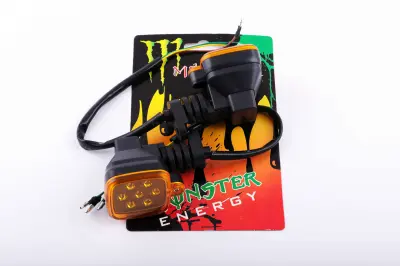 Мініпокажчики повороту XJB, квадратні, жовті, 7 LED, пара