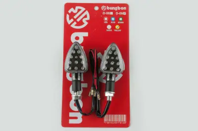 Світлодіодні покажчики повороту ST «Човник», 15 LED, карбон, біле скло, пара