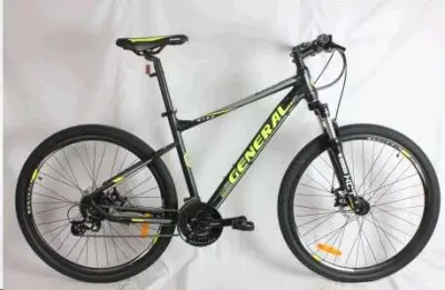 Гірський велосипед GENERAL 11.0 Alloy 27,5″, рама 18″, 24 швидкості, жовто-чорний